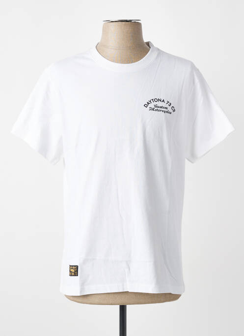 T-shirt stretch manches courtes blanc DAYTONA homme
