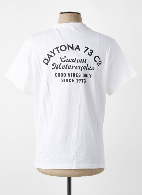 T-shirt stretch manches courtes blanc DAYTONA homme