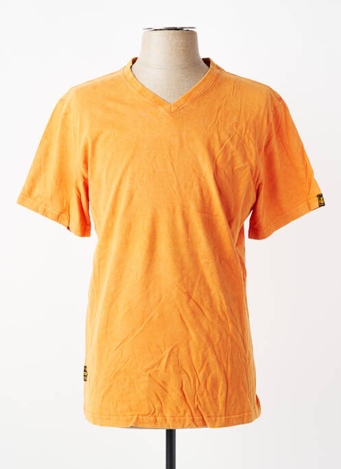 T-shirt coupe cintrée manches courtes orange DAYTONA homme