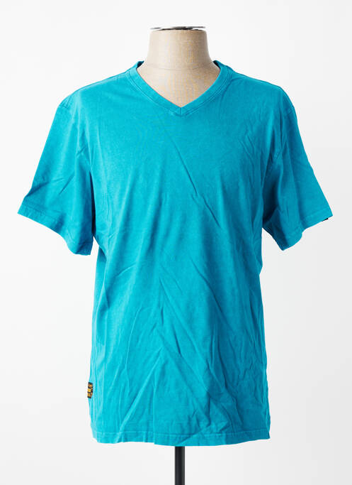 T-shirt coupe cintrée manches courtes bleu DAYTONA homme