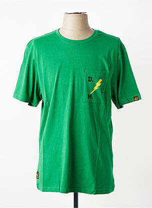 T-shirt coupe droite manches courtes vert DAYTONA homme