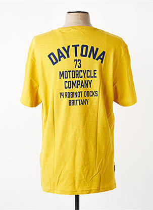T-shirt coupe droite manches courtes jaune DAYTONA homme