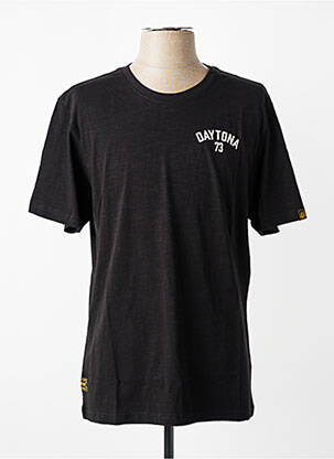 T-shirt coupe droite manches courtes noir DAYTONA homme