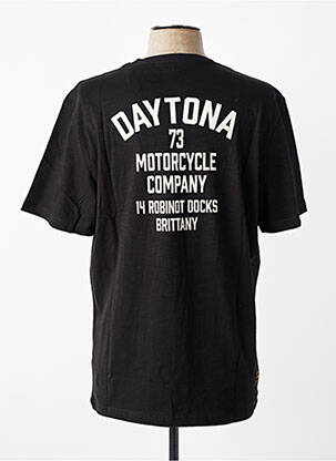 T-shirt coupe droite manches courtes noir DAYTONA homme