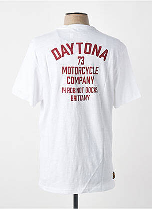 T-shirt coupe droite manches courtes blanc DAYTONA homme