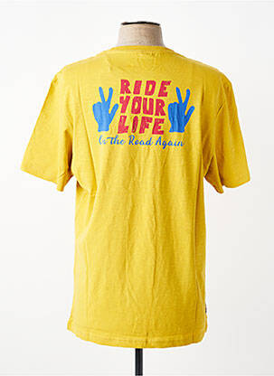 T-shirt coupe droite manches courtes jaune DAYTONA homme