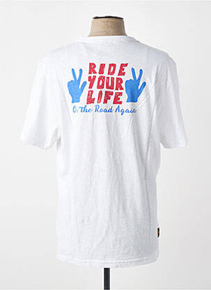T-shirt coupe droite manches courtes blanc DAYTONA homme