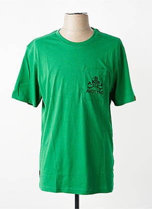 T-shirt coupe droite manches courtes vert DAYTONA homme