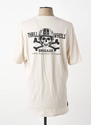 T-shirt coupe droite manches courtes beige DAYTONA homme