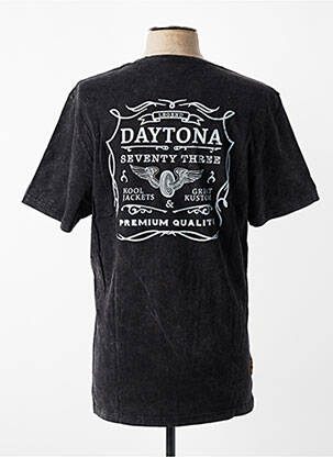 T-shirt stretch manches courtes noir DAYTONA homme