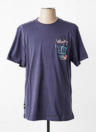 T-shirt broderie manches courtes bleu DAYTONA homme