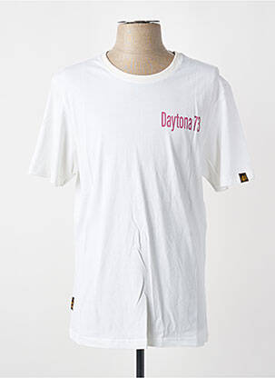 T-shirt coupe droite manches courtes blanc DAYTONA homme