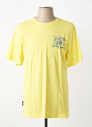 T-shirt coupe droite manches courtes jaune DAYTONA homme