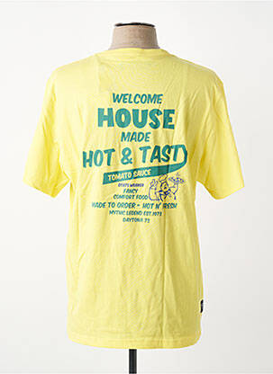 T-shirt coupe droite manches courtes jaune DAYTONA homme