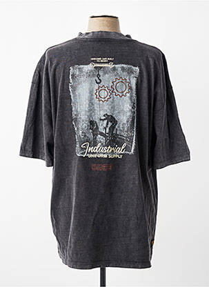 T-shirt coupe droite manches courtes gris DAYTONA homme