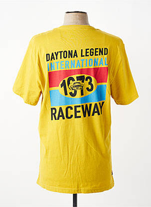 T-shirt coupe cintrée manches courtes jaune DAYTONA homme
