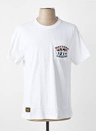 T-shirt coupe cintrée manches courtes blanc DAYTONA homme
