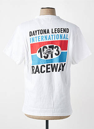 T-shirt coupe cintrée manches courtes blanc DAYTONA homme