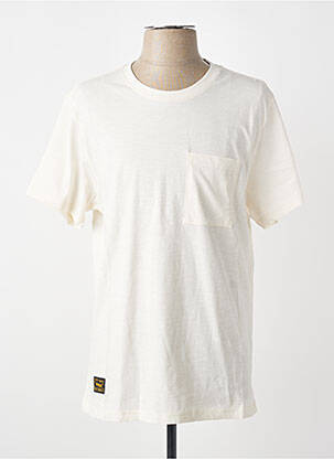T-shirt tissage chiné manches courtes beige DAYTONA homme