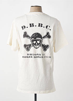 T-shirt tissage chiné manches courtes beige DAYTONA homme