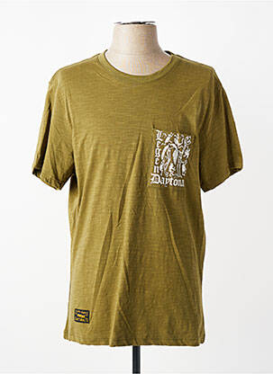 T-shirt stretch manches courtes vert DAYTONA homme