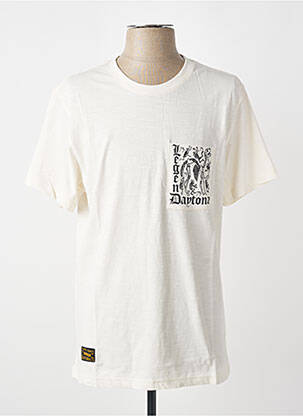 T-shirt stretch manches courtes blanc DAYTONA homme