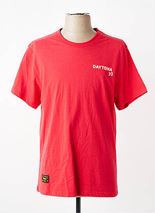 T-shirt stretch manches courtes rouge DAYTONA homme