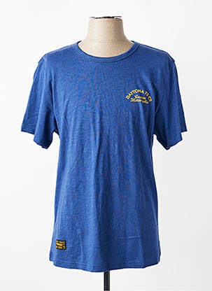 T-shirt stretch manches courtes bleu DAYTONA homme