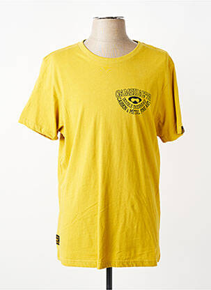 T-shirt coupe droite manches courtes jaune DAYTONA homme