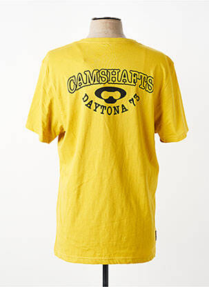 T-shirt coupe droite manches courtes jaune DAYTONA homme