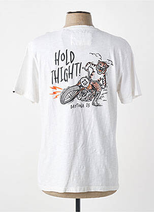 T-shirt coupe cintrée manches courtes blanc DAYTONA homme