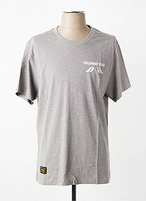 T-shirt tissage chiné manches courtes gris DAYTONA homme