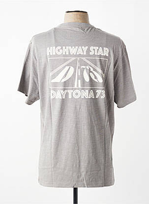 T-shirt tissage chiné manches courtes gris DAYTONA homme