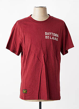 T-shirt stretch manches courtes rouge DAYTONA homme
