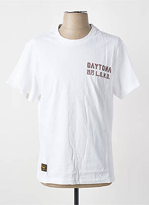 T-shirt stretch manches courtes blanc DAYTONA homme