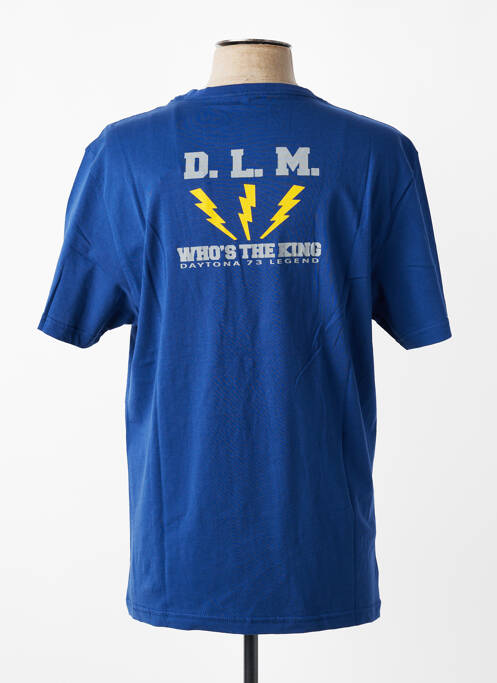 T-shirt coupe droite manches courtes bleu DAYTONA homme