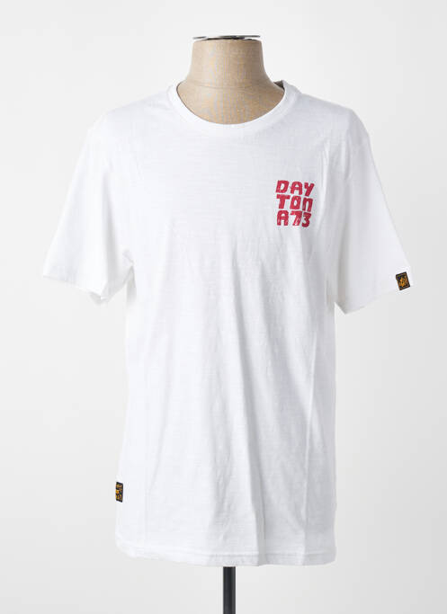 T-shirt coupe droite manches courtes blanc DAYTONA homme