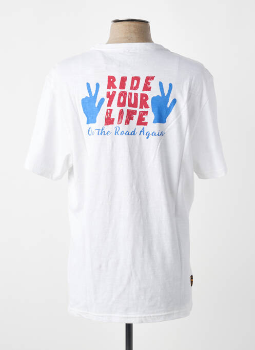 T-shirt coupe droite manches courtes blanc DAYTONA homme