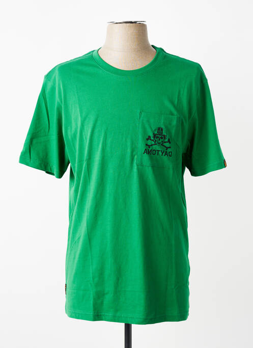 T-shirt coupe droite manches courtes vert DAYTONA homme