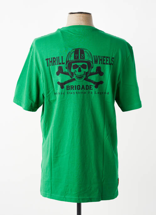 T-shirt coupe droite manches courtes vert DAYTONA homme