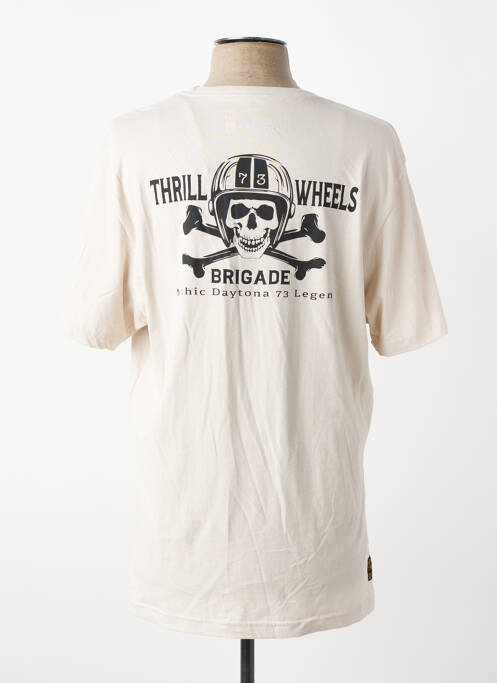 T-shirt coupe droite manches courtes beige DAYTONA homme