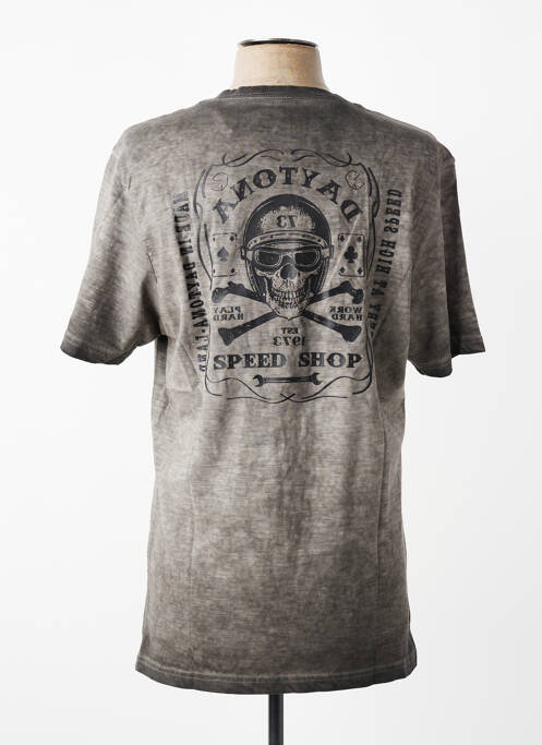T-shirt stretch manches courtes gris DAYTONA homme