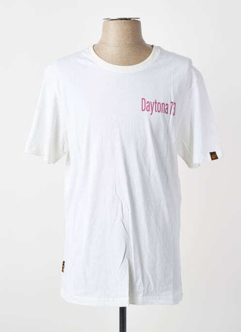 T-shirt coupe droite manches courtes blanc DAYTONA homme