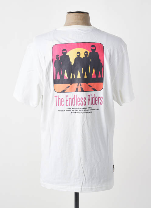 T-shirt coupe droite manches courtes blanc DAYTONA homme