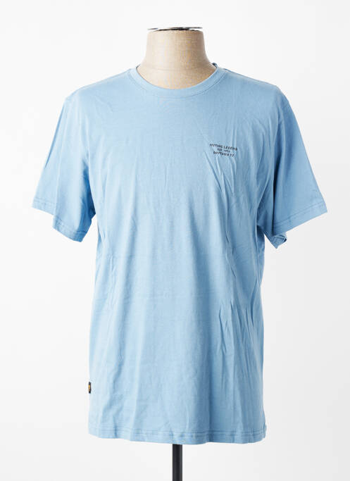 T-shirt coupe cintrée manches courtes bleu DAYTONA homme