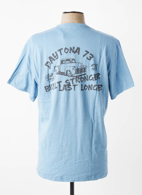 T-shirt coupe cintrée manches courtes bleu DAYTONA homme