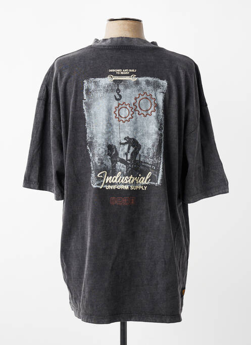 T-shirt coupe droite manches courtes gris DAYTONA homme