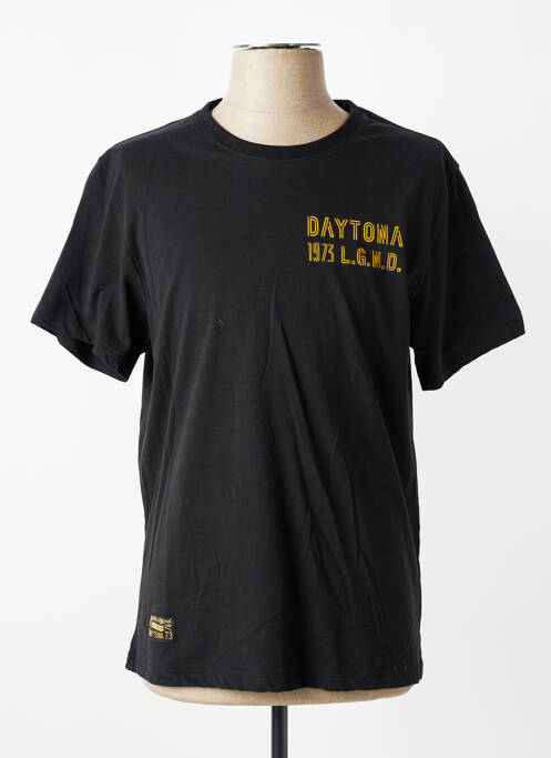 T-shirt stretch manches courtes noir DAYTONA homme