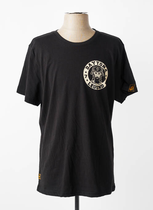 T-shirt coupe droite manches courtes noir DAYTONA homme