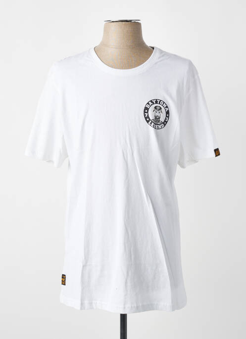 T-shirt coupe droite manches courtes blanc DAYTONA homme